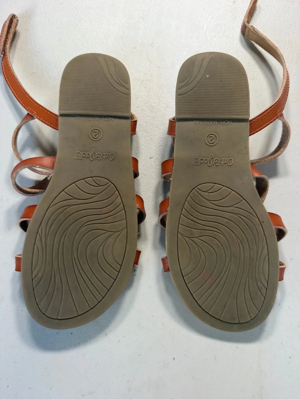 Kid’s Strappy Brown Ankle-Tie Sandals